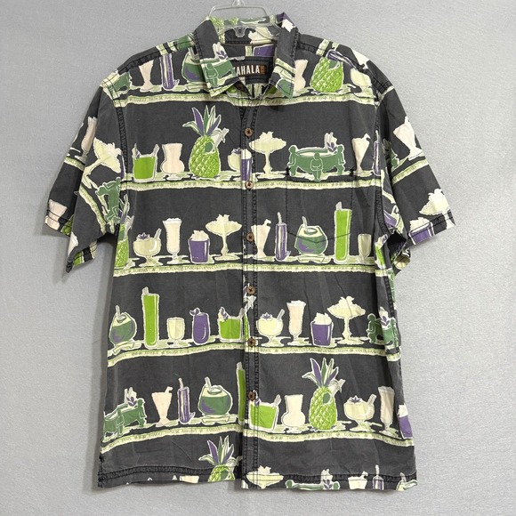 Kahala Other - Kahala Mens Tropical Aloha Shirt Size XL Hawaiian Cocktail Print Casual Coastal
